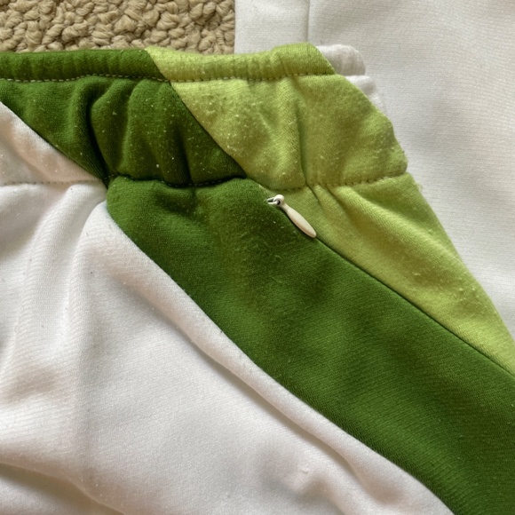 Puma White Track Pants With Green Stripes S - Picture 6 of 6